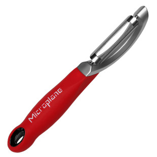 Eplucheur à lame dentelée pivotante rouge - Microplane