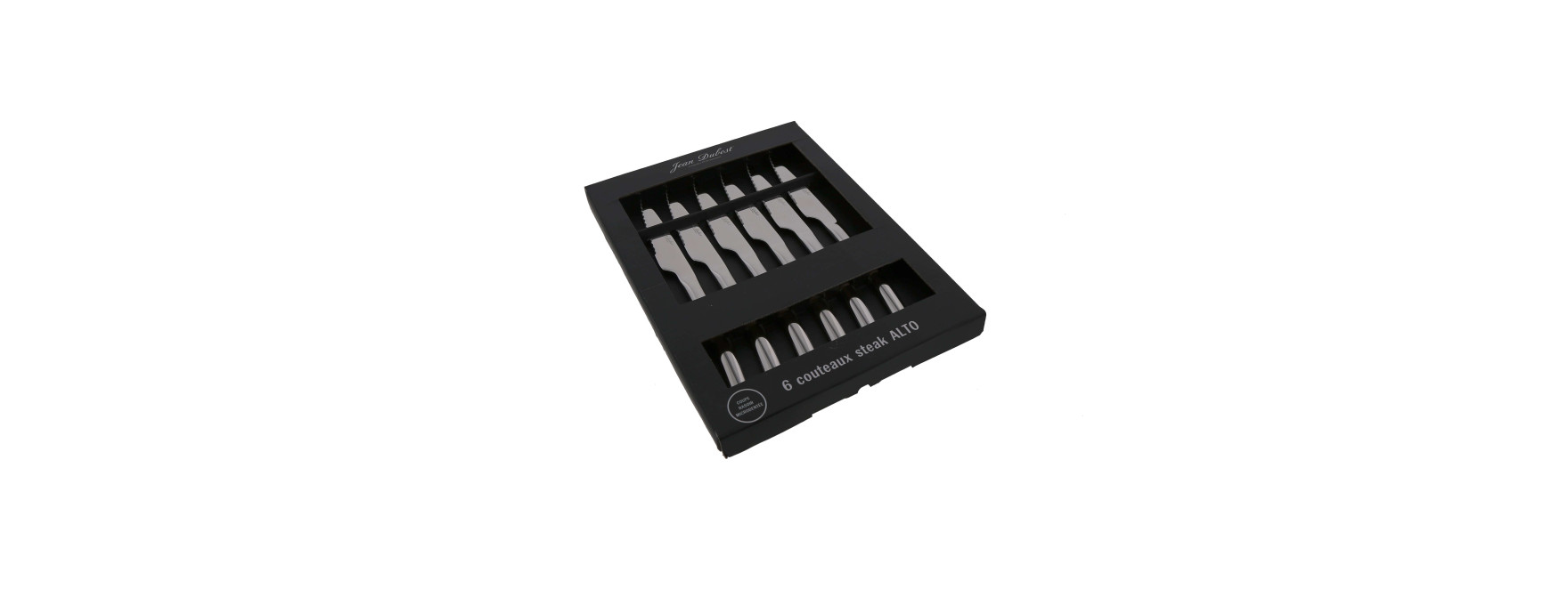 Set de 6 couteaux steak Alto inox - Jean Dubost