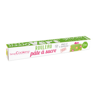 Rouleau de pâte à sucre vert 36 cm 430 gr - Scrapcooking