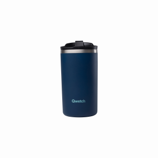 Travel mug isotherme granite bleu nuit 350 ml - Qwetch