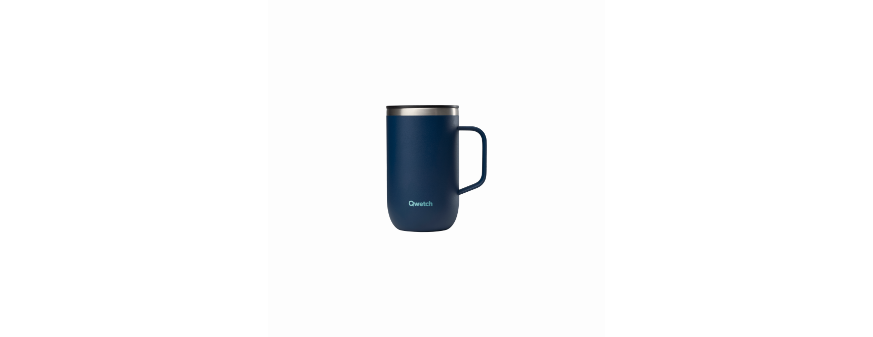 Travel mug isotherme avec anse inox 470 ml - granite bleu n