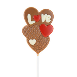 Sucette au chocolat au lait Coeur Love 25 gr - Belfine