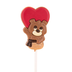 Sucette au chocolat au lait Ourson d´amour 25 gr - Belfine