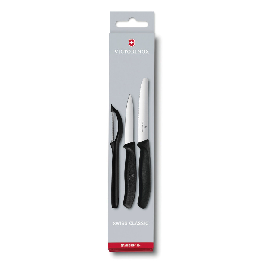 Set 3 pièces accessoires de cuisine swissclassic noir - Vict