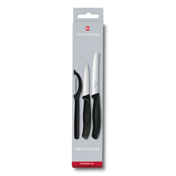 Set 3 pièces accessoires de cuisine swissclassic noir - Vict