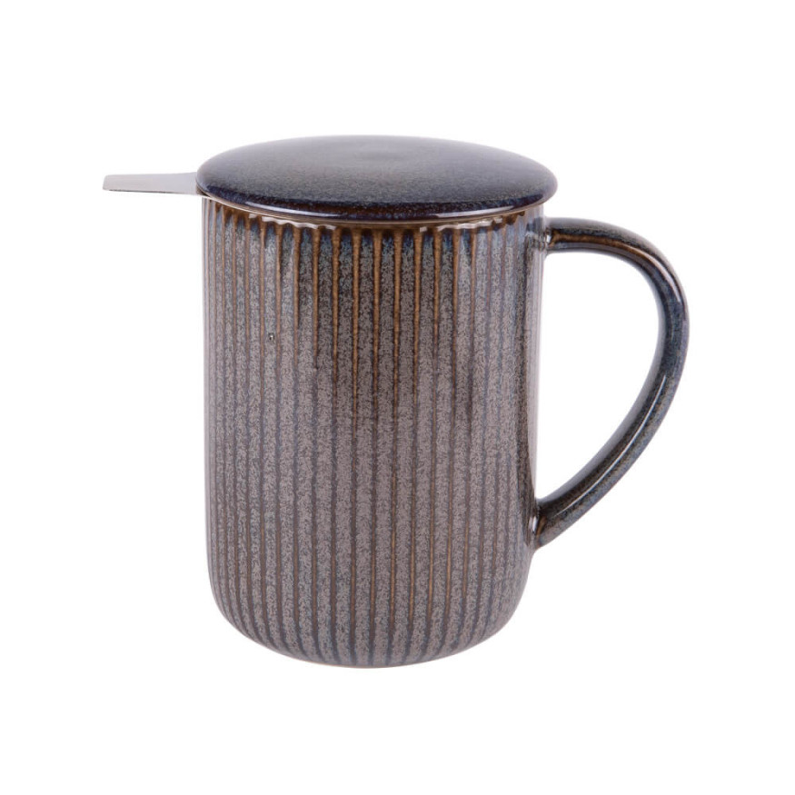 Tisanière avec filtre 0,47l noir bleu Tiao - Table passion