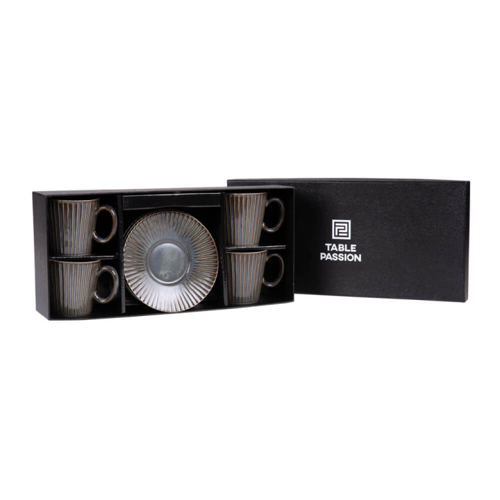 Coffret 4 tasses 22cl Liv Bleu - Table passion