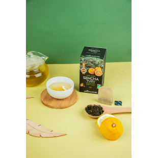 18 sachets de thé vert sencha et yuzu 2 gr - Aromandise