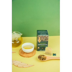 18 sachets de thé vert et riz Genmaicha 2 gr - Aromandise