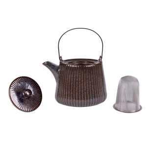 Théière avec filtre Tiao noir bleu 1 L - Table Passion