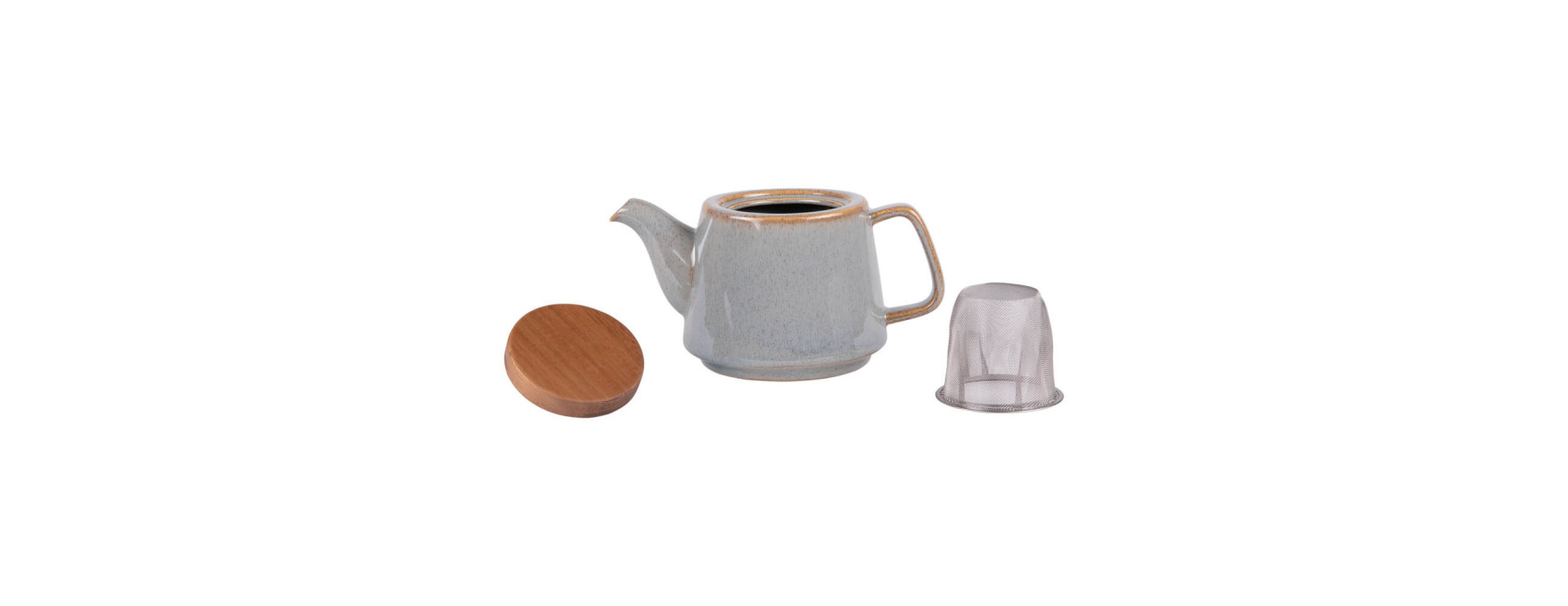 Théière avec filtre 0,9l Kaito gris - Table passion