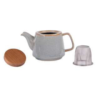 Théière avec filtre  0,9l Kaito gris - Table passion