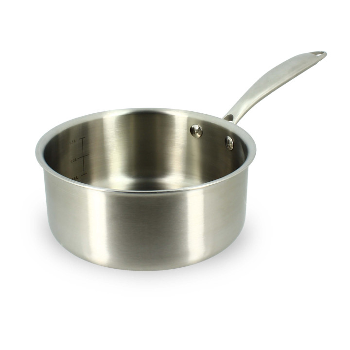 Casserole Triply en acier inoxydable 18cm sans PFAS - Menast