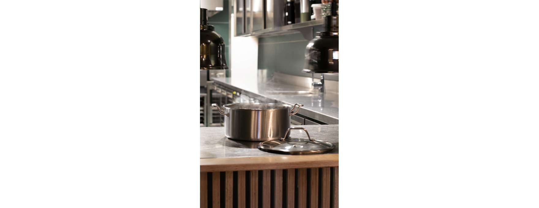Faitout triply 24 cm inox avec couvercle verre sans PFAS - M