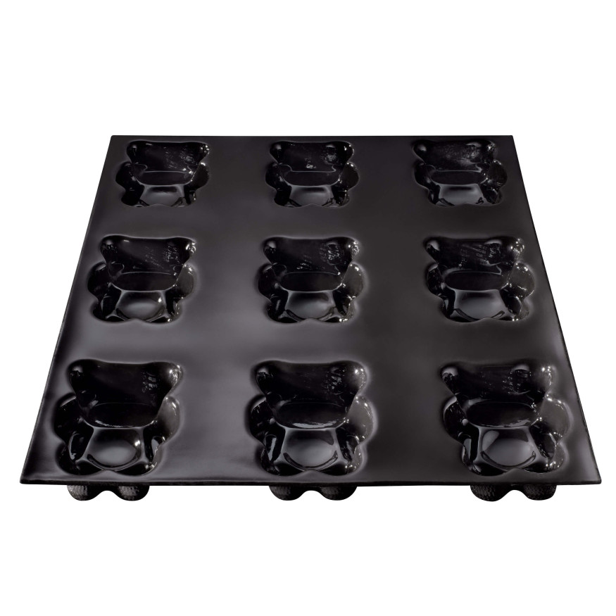Moule en silicone et tricot de verre 9 oursons - Flexipan