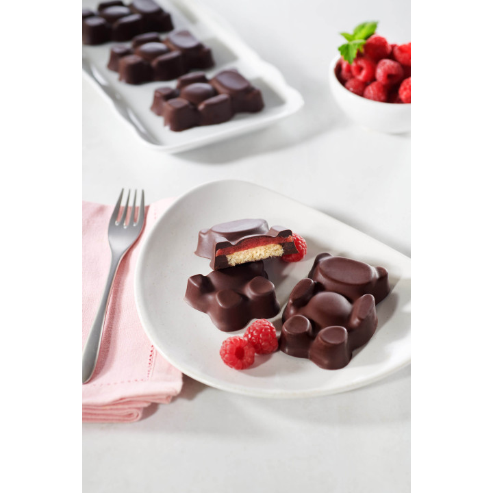 Moule en silicone et tricot de verre 9 oursons - Flexipan