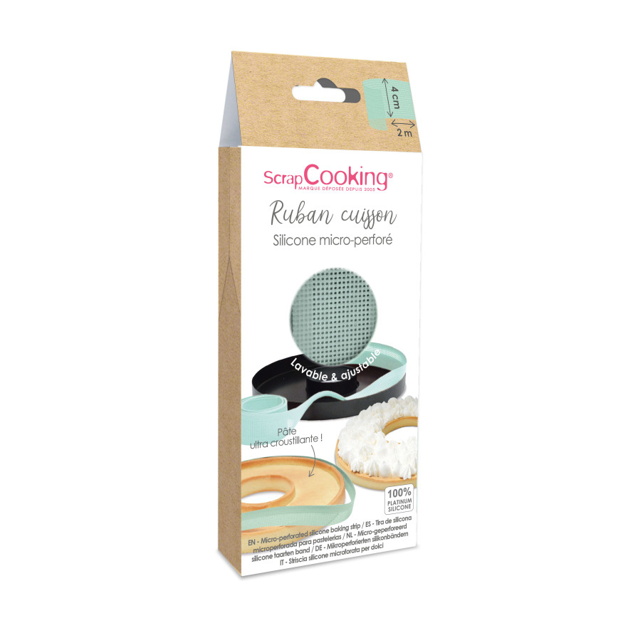 Bande de cuisson en silicone micro-perforée 4 x 200 cm - Scr