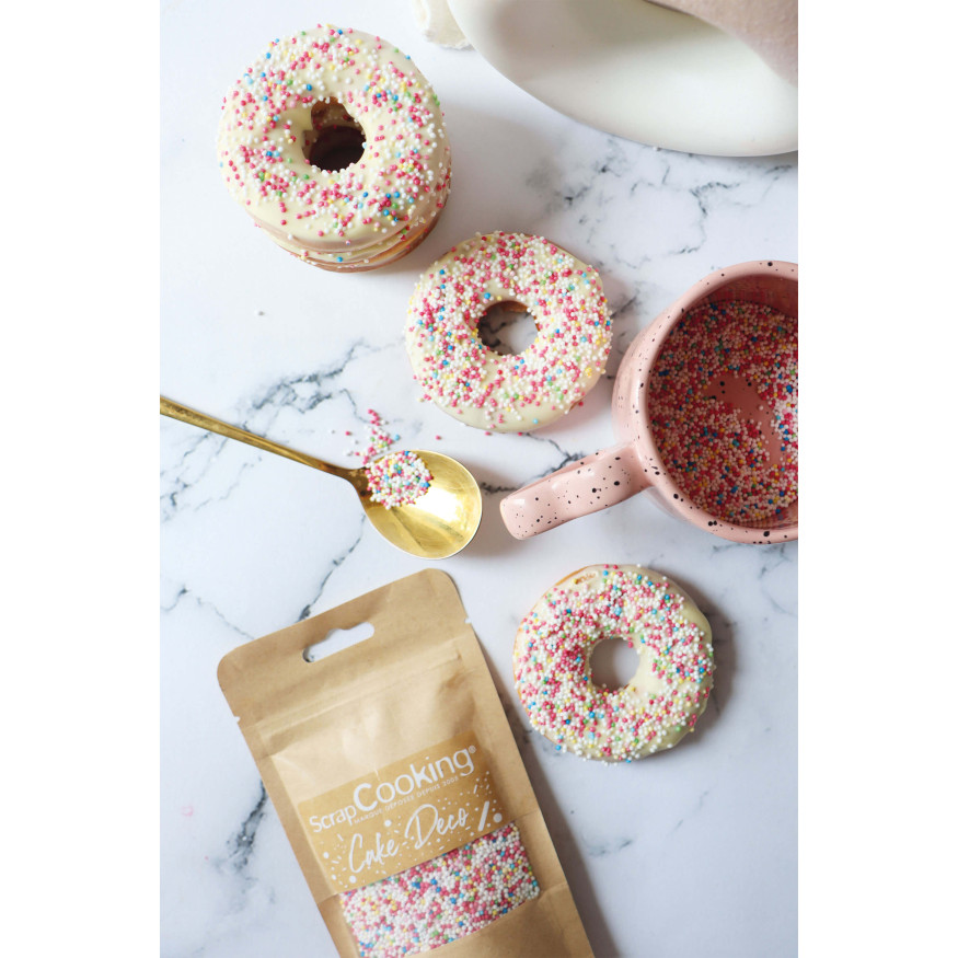 Décor à parsemer : petites billes multicolores 80 gr - Scrapcooking