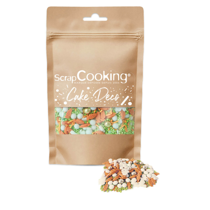 Décor à parsemer : carottes et autres décors Pâques 60 gr - Scrapcooking