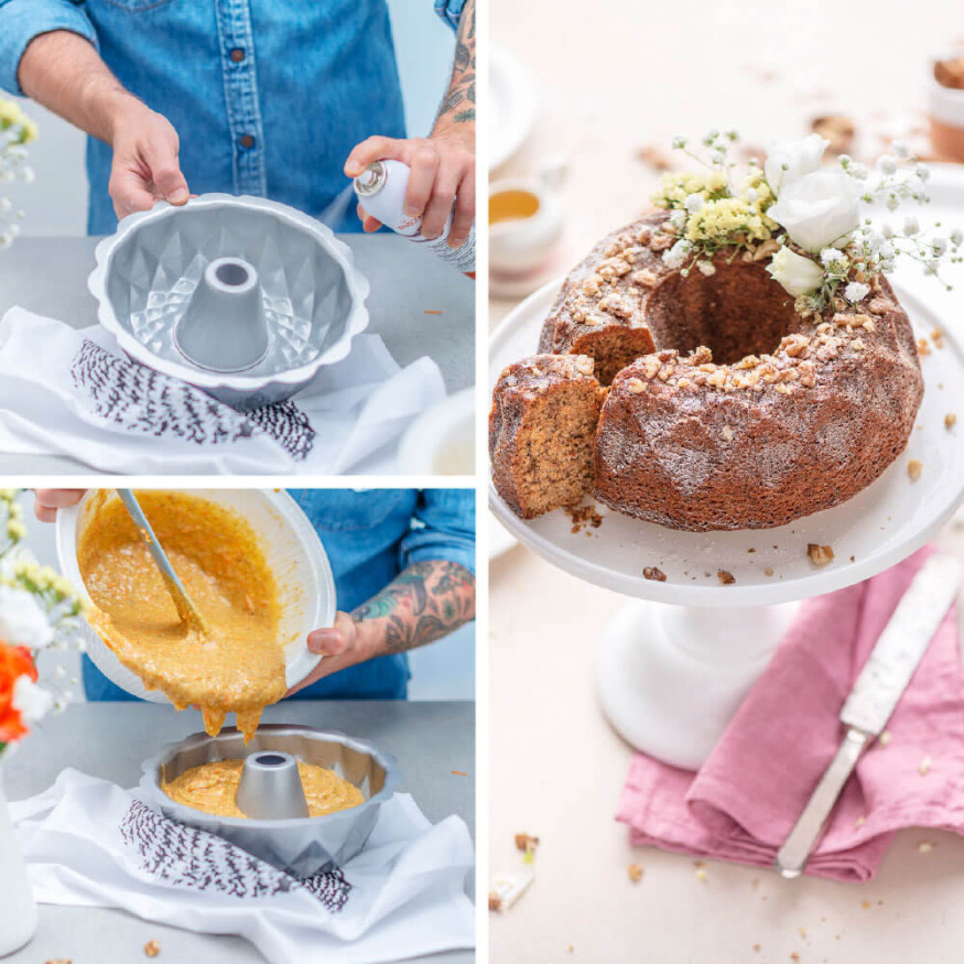 Moule à bundt cake en métal antiadhésif Diamond 20 x 8 cm - 