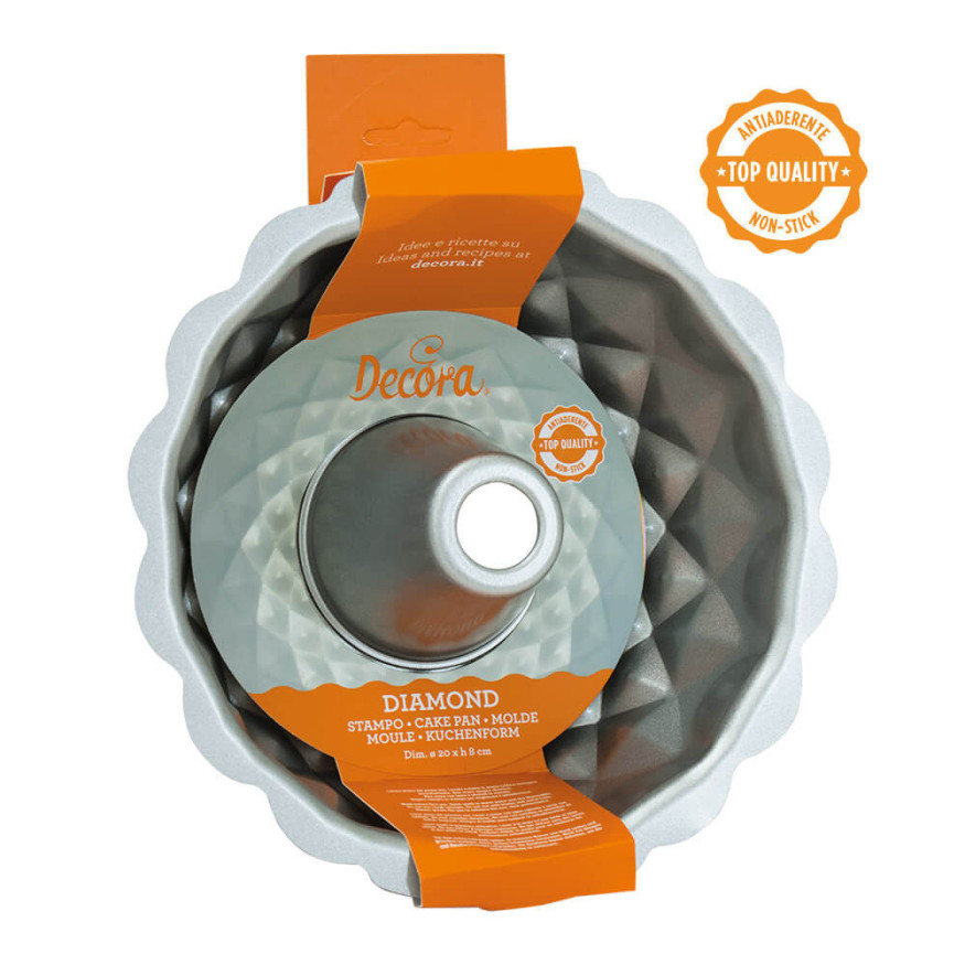 Moule à bundt cake en métal antiadhésif Diamond 20 x 8 cm - 