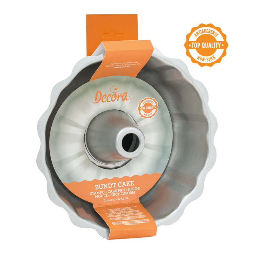 Moule à bundt cake en métal antiadhésif 27 x 8.5 cm - Decora