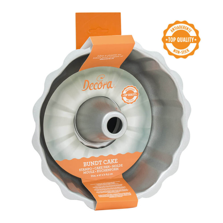Moule à bundt cake en métal antiadhésif 27 x 8.5 cm - Decora