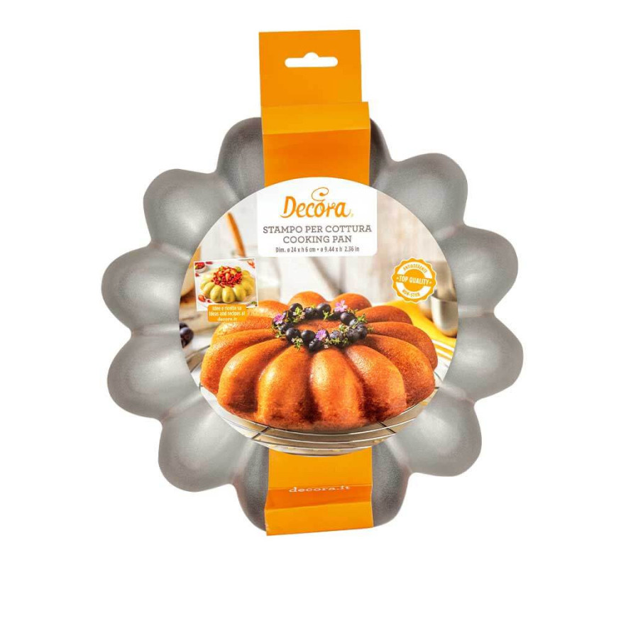 Moule à bundt cake en métal antiadhésif Flower 24 x 6 cm - D