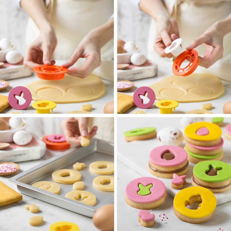 Lot de 1 emporte-pièce et 3 formes en plastique Mix & Match