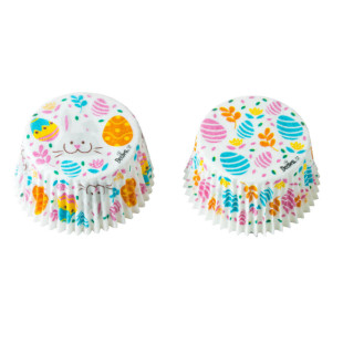 36 caissettes à cupcakes et muffins lapins et oeufs de Pâque