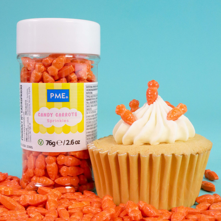 Décor à parsemer : carottes de Pâques 76 gr - PME