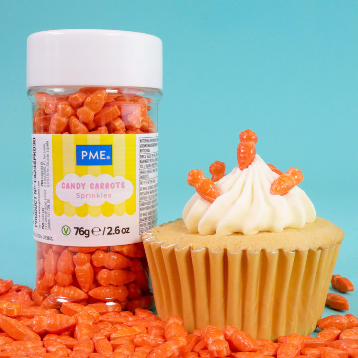 Décor à parsemer : carottes de Pâques 76 gr - PME