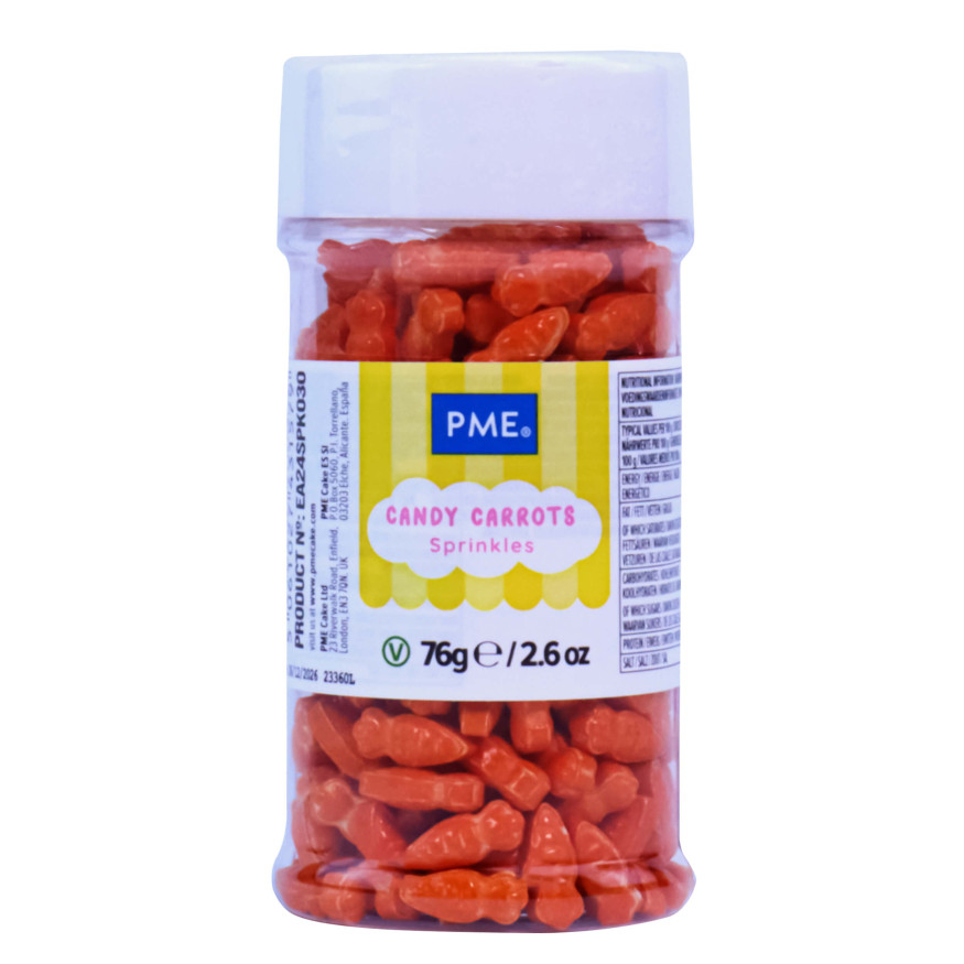 Décor à parsemer : carottes de Pâques 76 gr - PME