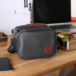 Sac glaciere isotherme 4,3l noir en toile - Umami