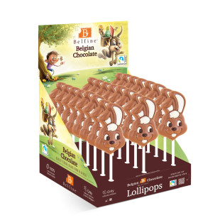 Sucette au chocolat au lait lapin de Pâques Binky 25 gr - Be