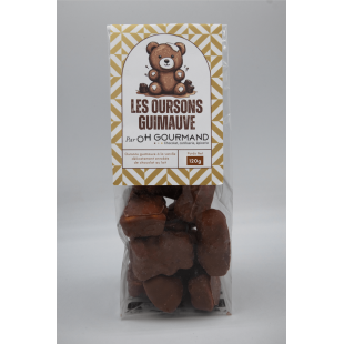 Sachet oursons à la guimauve chocolat au lait 120 gr - Oh Go