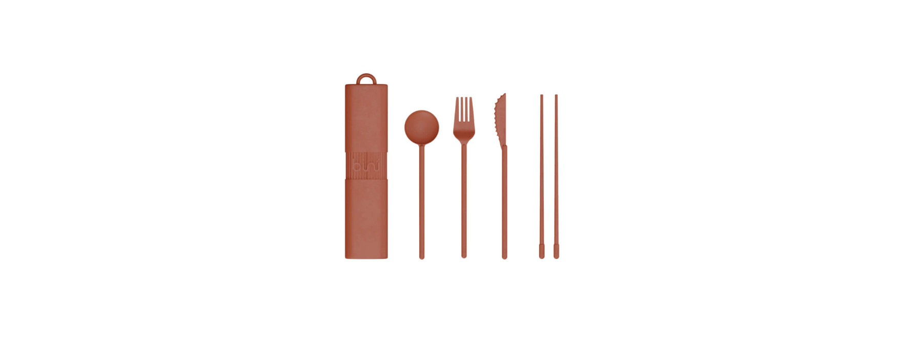 Set de couverts et baguettes terracotta - Bini