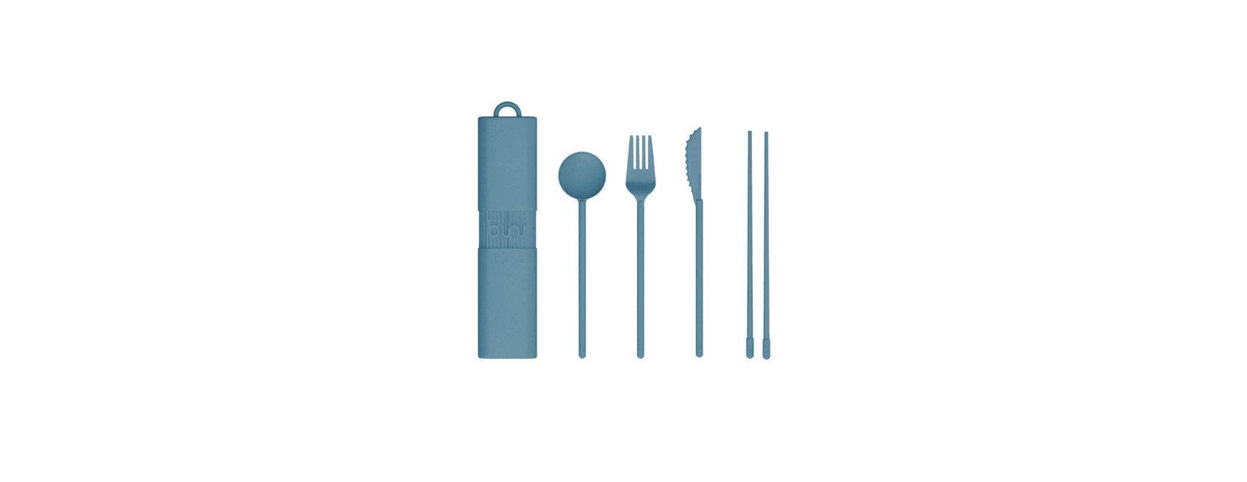 Set de couverts et baguettes bleu - Bini