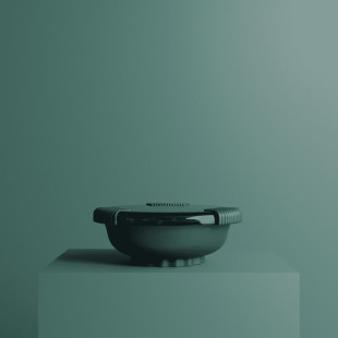 Boîte repas avec couvercle vert foncé - Bini