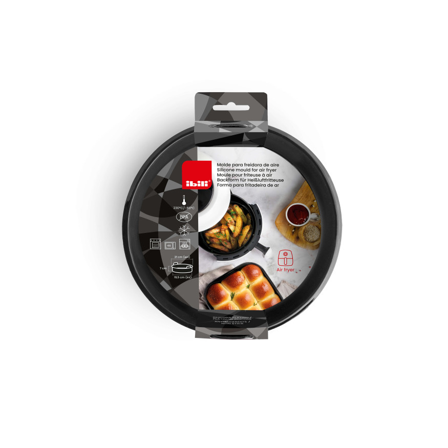 Récipient en silicone pour airfryer rond 16 cm - Ibili
