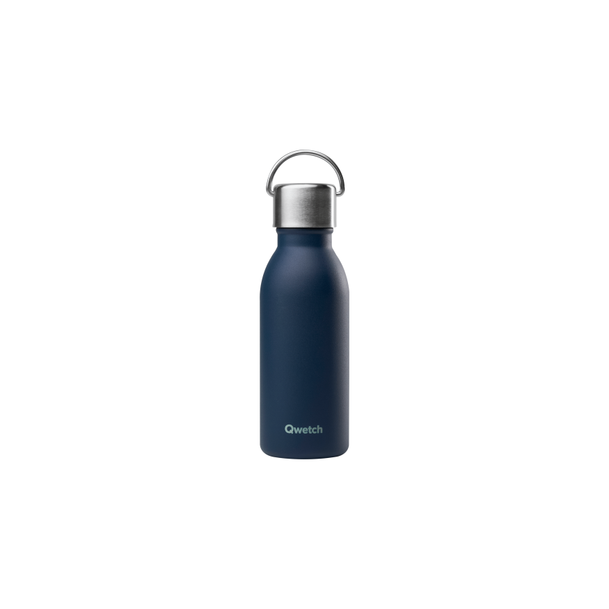 Bouteille isotherme inox 350ml Active bleu marine - Qwetch