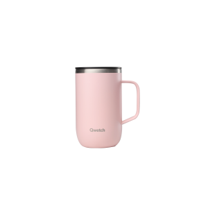 Travel Mug isotherme avec anse 470ml pastel rose - Qwetch