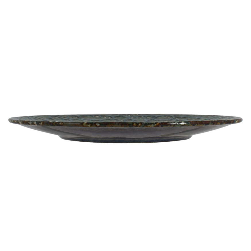 Assiette plate 27 cm Venus en porcelaine émail réactif - Ogo