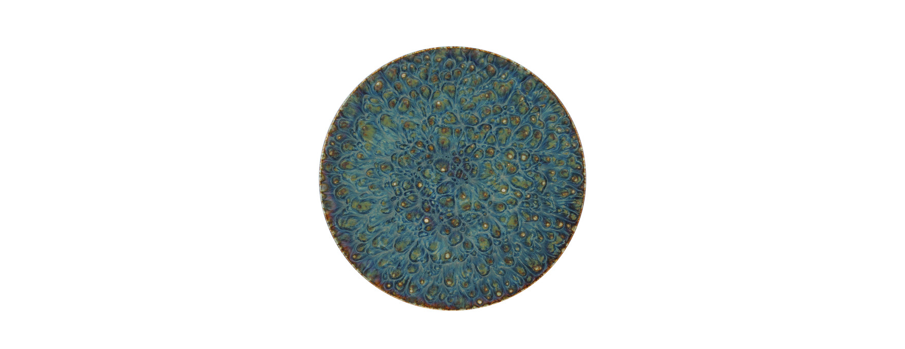 Assiette plate 27 cm Venus en porcelaine émail réactif - Ogo