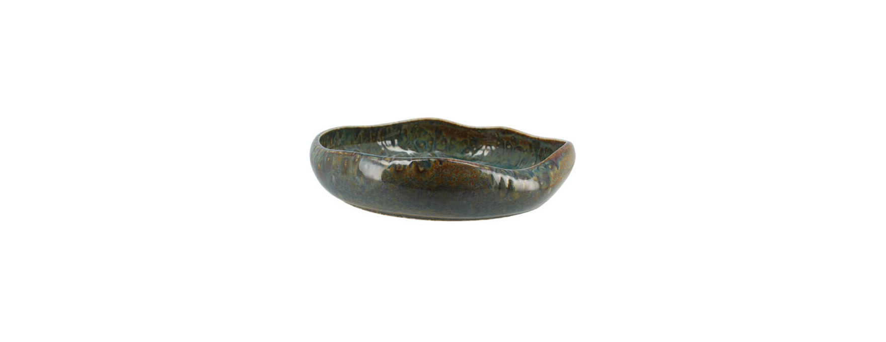 Assiette coupe 25 cm Venus en porcelaine émail réactif - Ogo