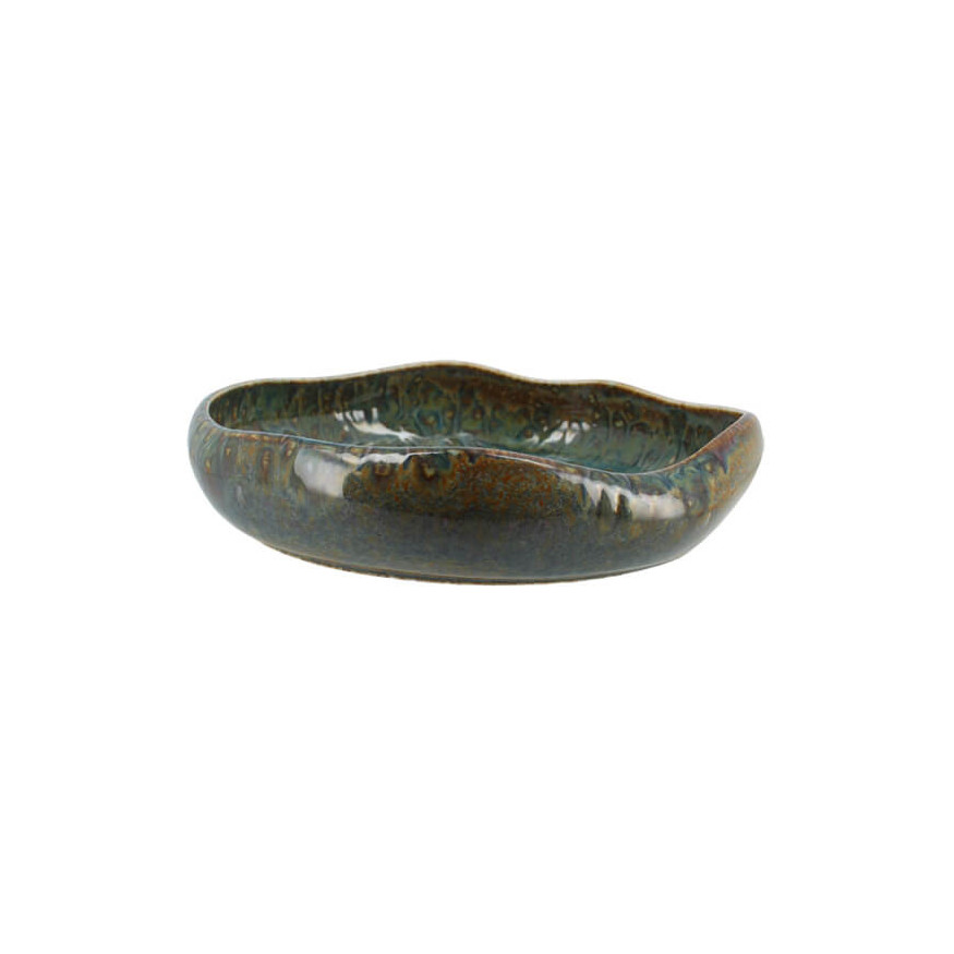 Assiette coupe 25 cm Venus en porcelaine émail réactif - Ogo