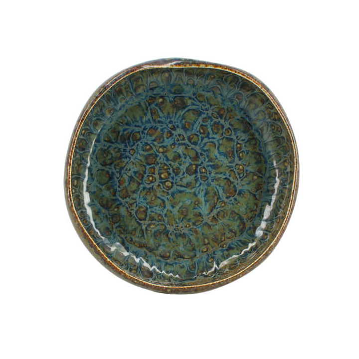 Assiette coupe 25 cm Venus en porcelaine émail réactif - Ogo