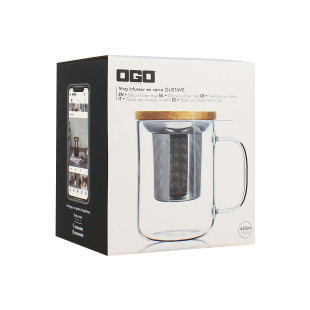 Tisanière Gustave verre borosilicate 450ml - Ogo living