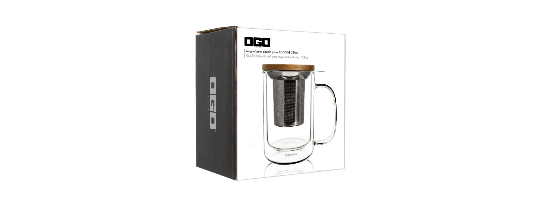 Tisanière Gustave verre double paroi 350ml - Ogo living
