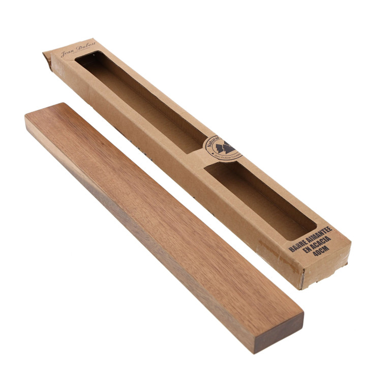 Barre aimantée bois d'acacia 40cm - Jean Dubost